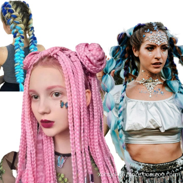 Wholesale Synthetic Hair Yaki Colorful Braiding Pre Stretched Super Jumbo Hair Braid Crochet Braids For African Hair  for Women